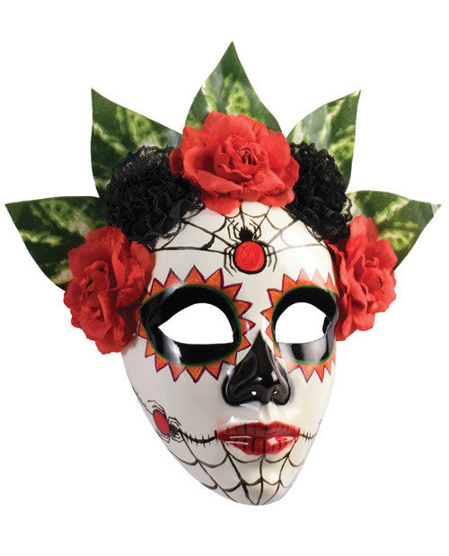 Day OF The Dead Senorita Spider Full Mask