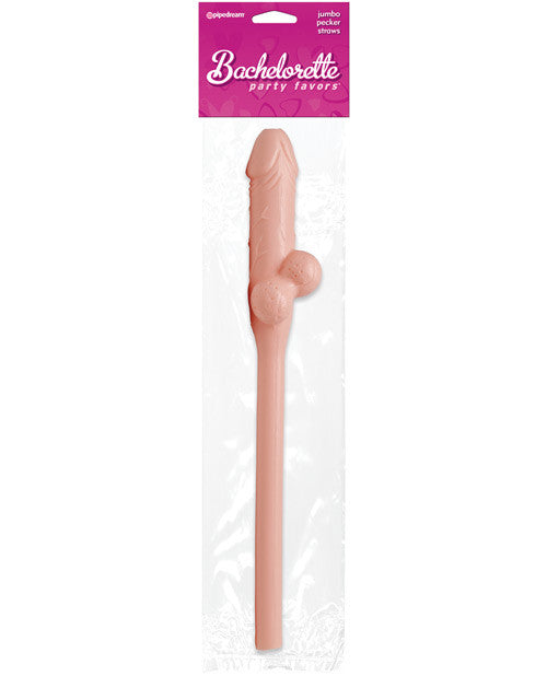 Jumbo Sucking 11" Straw - Flesh