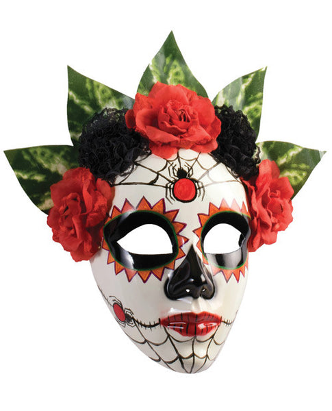 Day OF The Dead Senorita Spider Full Mask