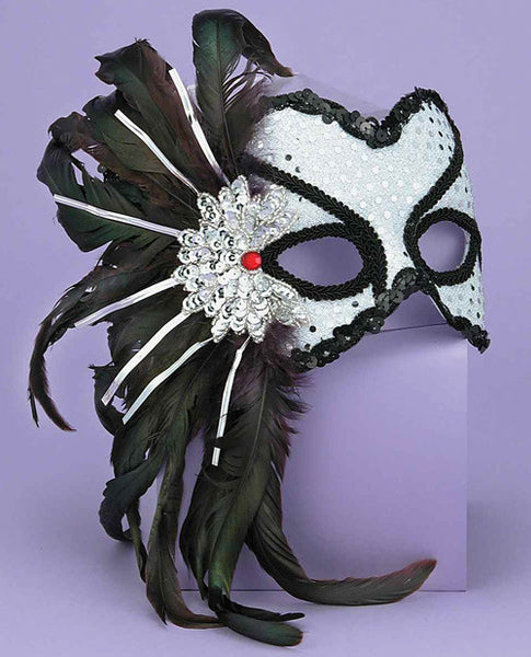 Karneval Style Female Mask - Silver