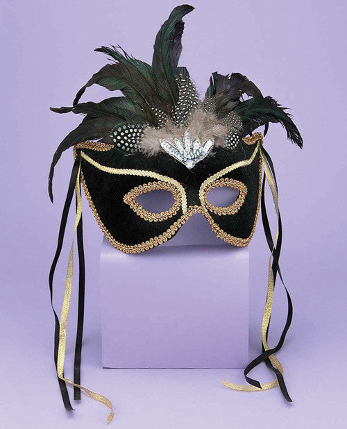 Karneval Style Female Mask - Black
