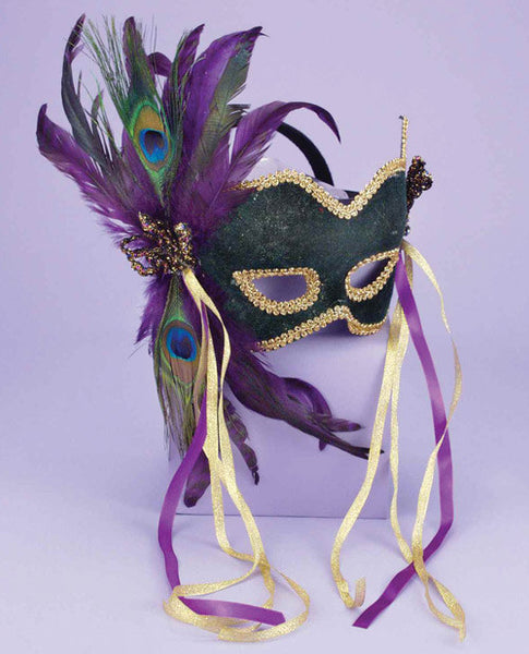 Karneval 1/2 Mask - Peacock