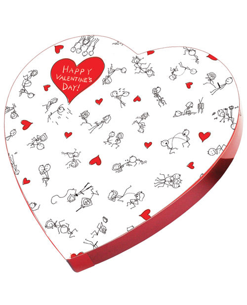 Happy Valentines Day Stick Figure Candy in a Heart Box