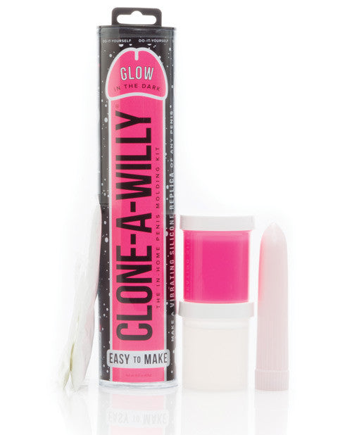 Clone a Willy Vibrating Glow in the Dark Kit - Hot Pink