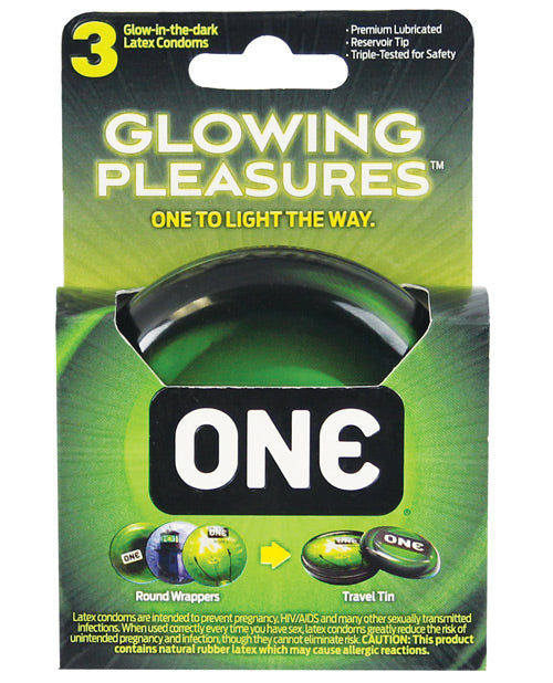 One Glowing Pleasures Condoms