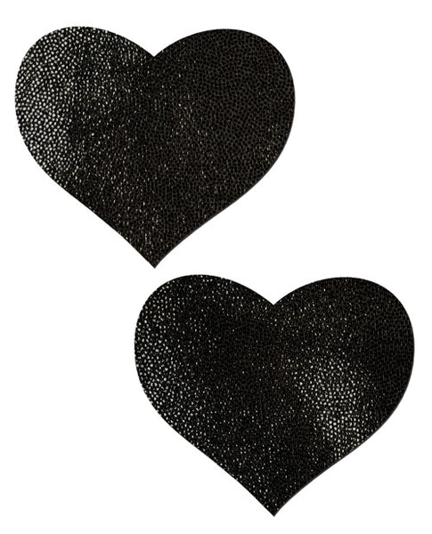 Liquid Black Heart Nipple Pasties