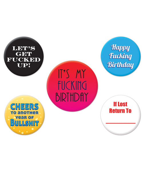Funny Birthday Party Buttons