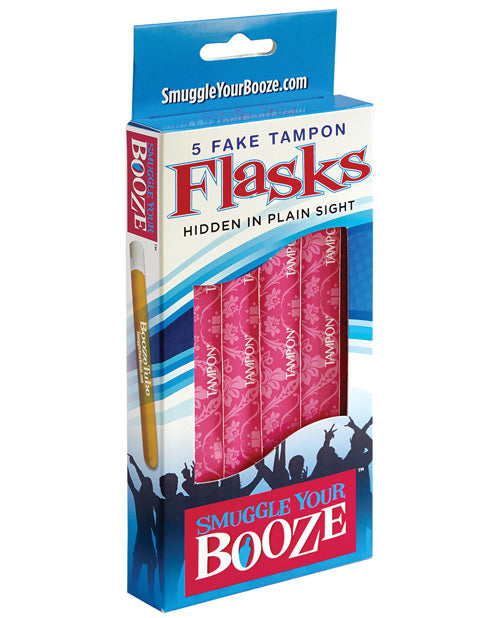 Smuggle Your Booze Tampon Box w/5 Tubes & 5 Wrappers