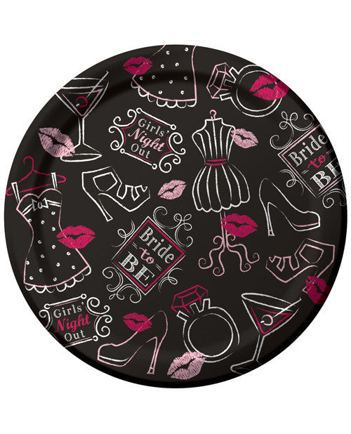Bride to Be Bridal Bash 7" Plates - Pack of 8