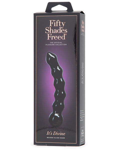 Fifty Shades Freed Its Divine Glass Beaded Dildo - Black