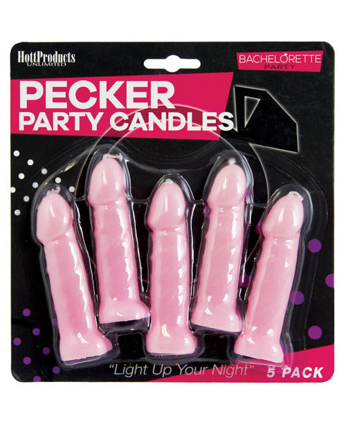 Pecker Party Candles - Pink Pack of 5