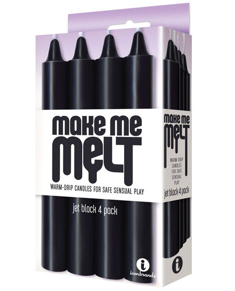 Drip Candles - Jet Black Pack of 4