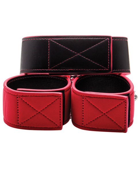 Reversible Collar & Wrist Cuffs - Red
