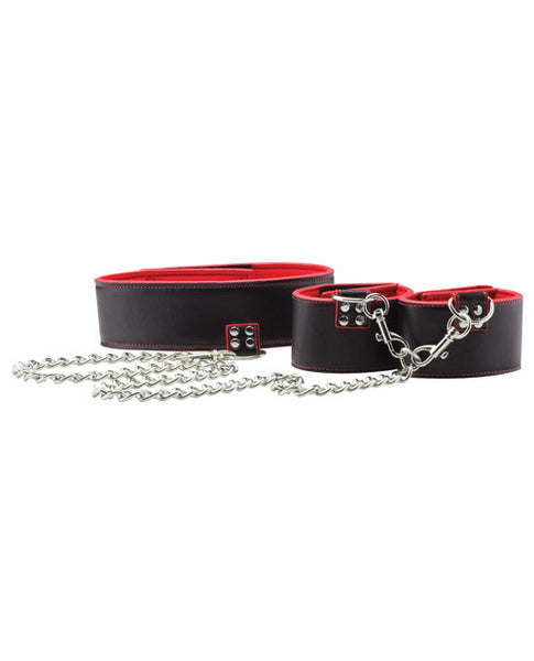 Reversible Collar & Wrist Cuffs - Red