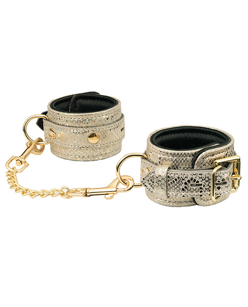 Restraints w/Leather Lining -  Snakeskin Micro Fiber