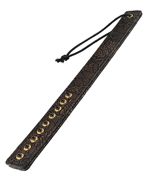 Paddle w/Gems - Brown Floral Print