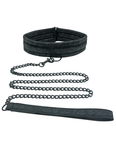Lace Collar & Leash - Black