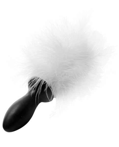 White Bunny Tail butt plug