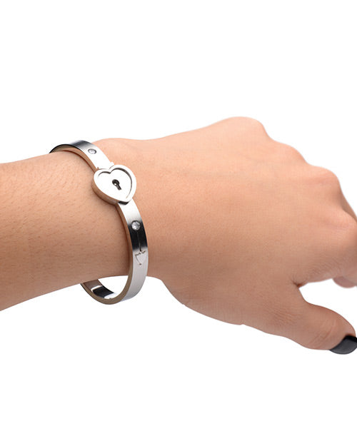 Cuffed Locking Bracelet w/Necklace Key